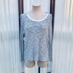 Terre Jacobs Feel the Piece Striped Thermal Top